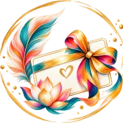 Illustration of a gift voucher with a golden ribbon